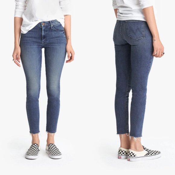 Mother The Looker Ankle Fray Groovin Jeans Size 26